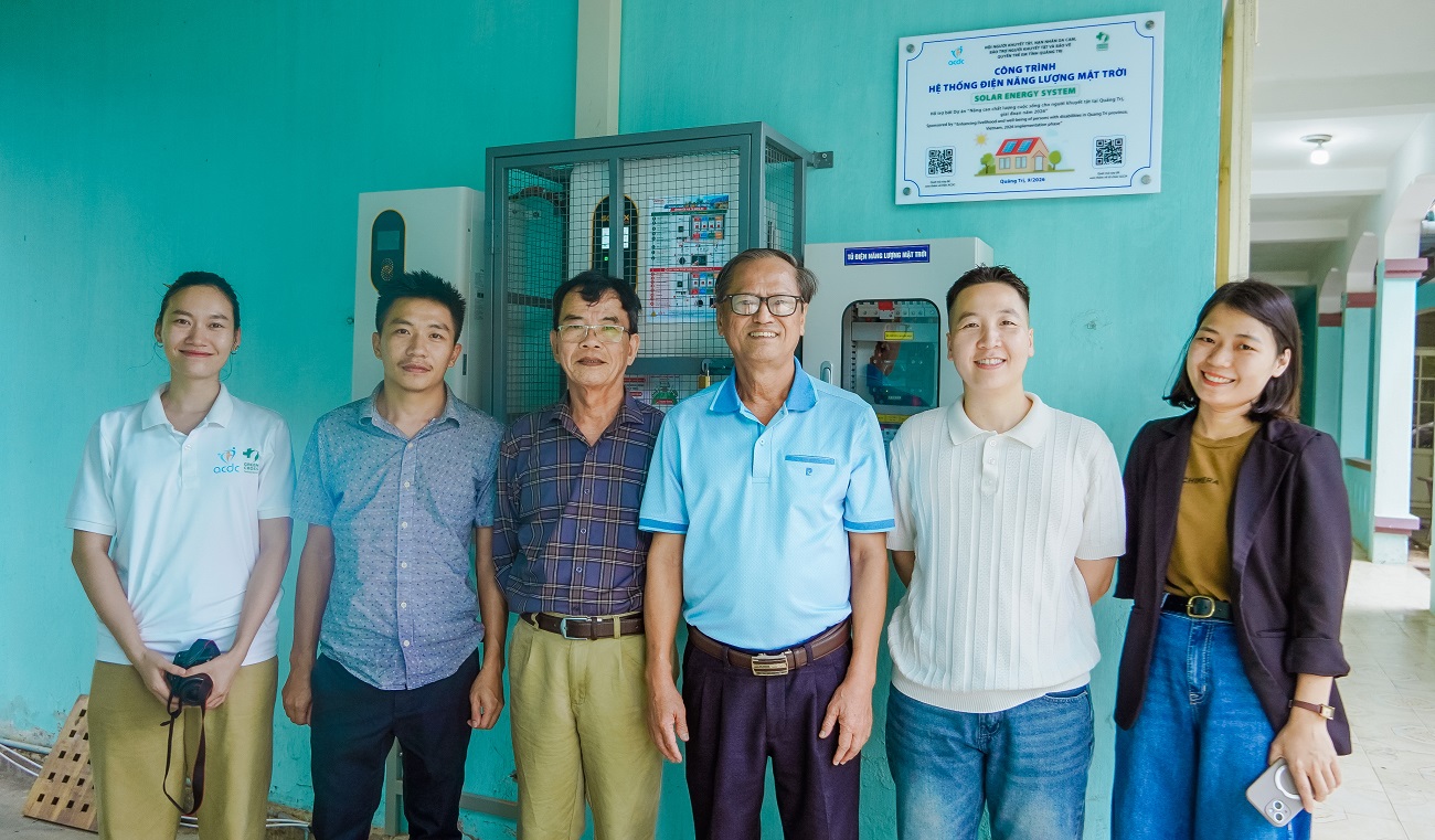Hoàn thành lắp đặt và bàn giao hệ thống điện năng lượng mặt trời cho 04 cơ sở hỗ trợ người khuyết tật tại Quảng Trị và Huế